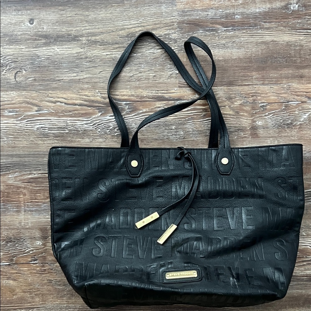 Steve Madden Embossed Black Tote